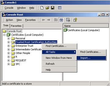Windows šakniniai sertifikatai