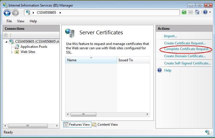 Windows IIS 8 SSL sertifikatai
